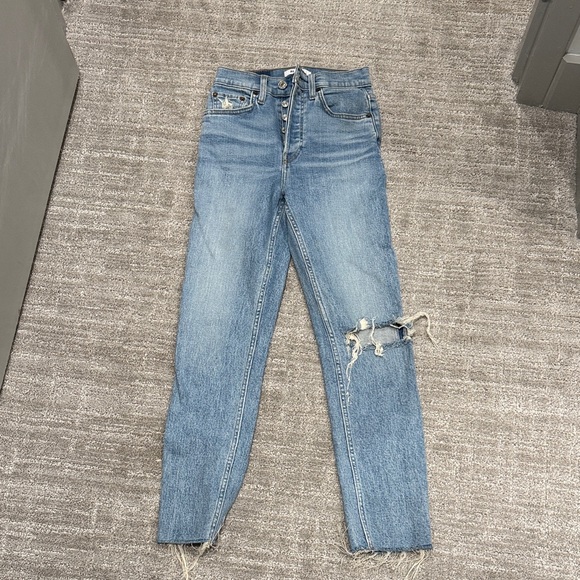 Re/Done redone Classic Blue Distressed Women's Jeans 24